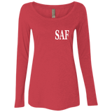 SAF - Ladies' Triblend LS Scoop