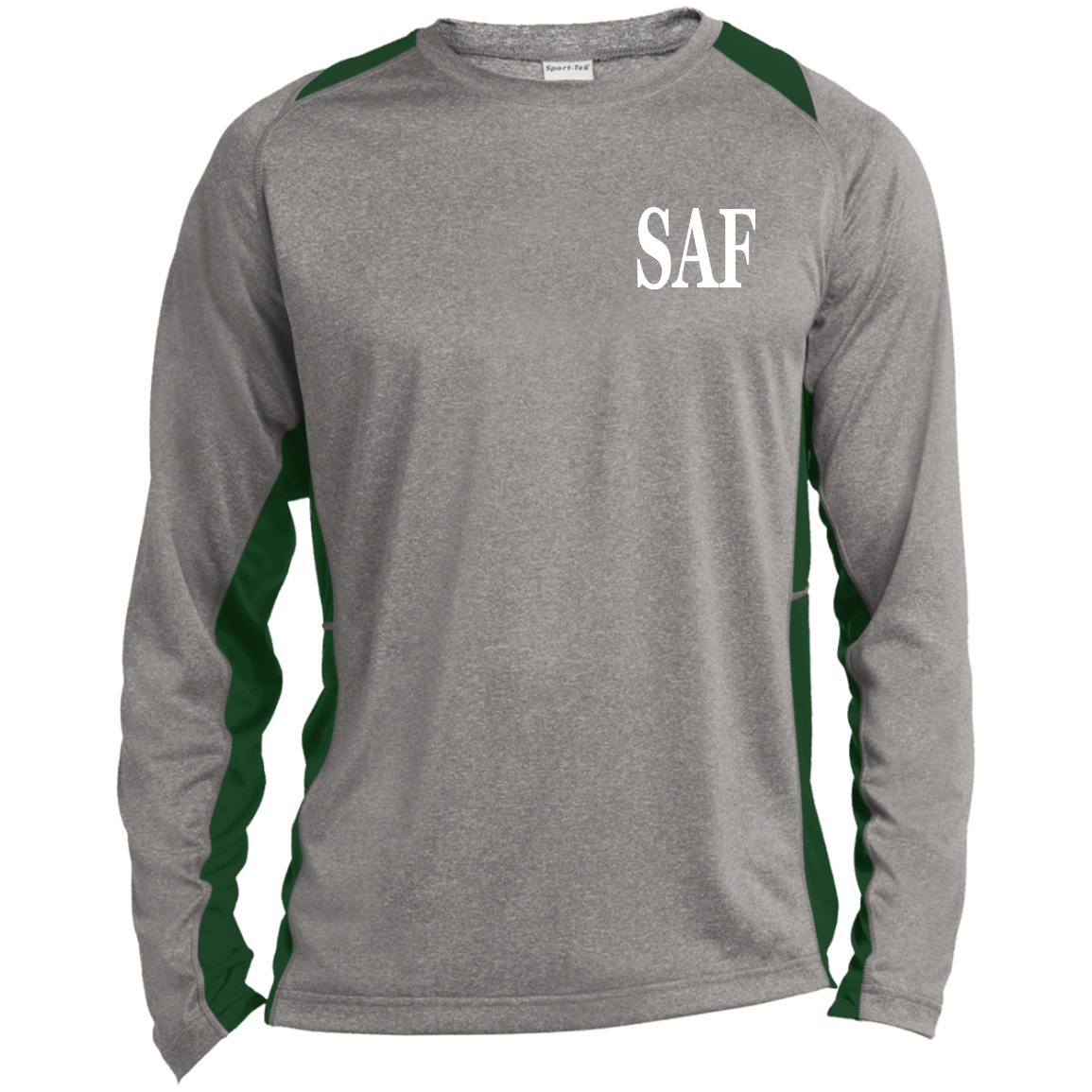 SAF - Long Sleeve Heather Colorblock Performance Tee