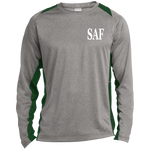SAF - Long Sleeve Heather Colorblock Performance Tee