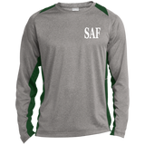 SAF - Long Sleeve Heather Colorblock Performance Tee