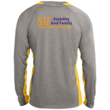SAF - Long Sleeve Heather Colorblock Performance Tee