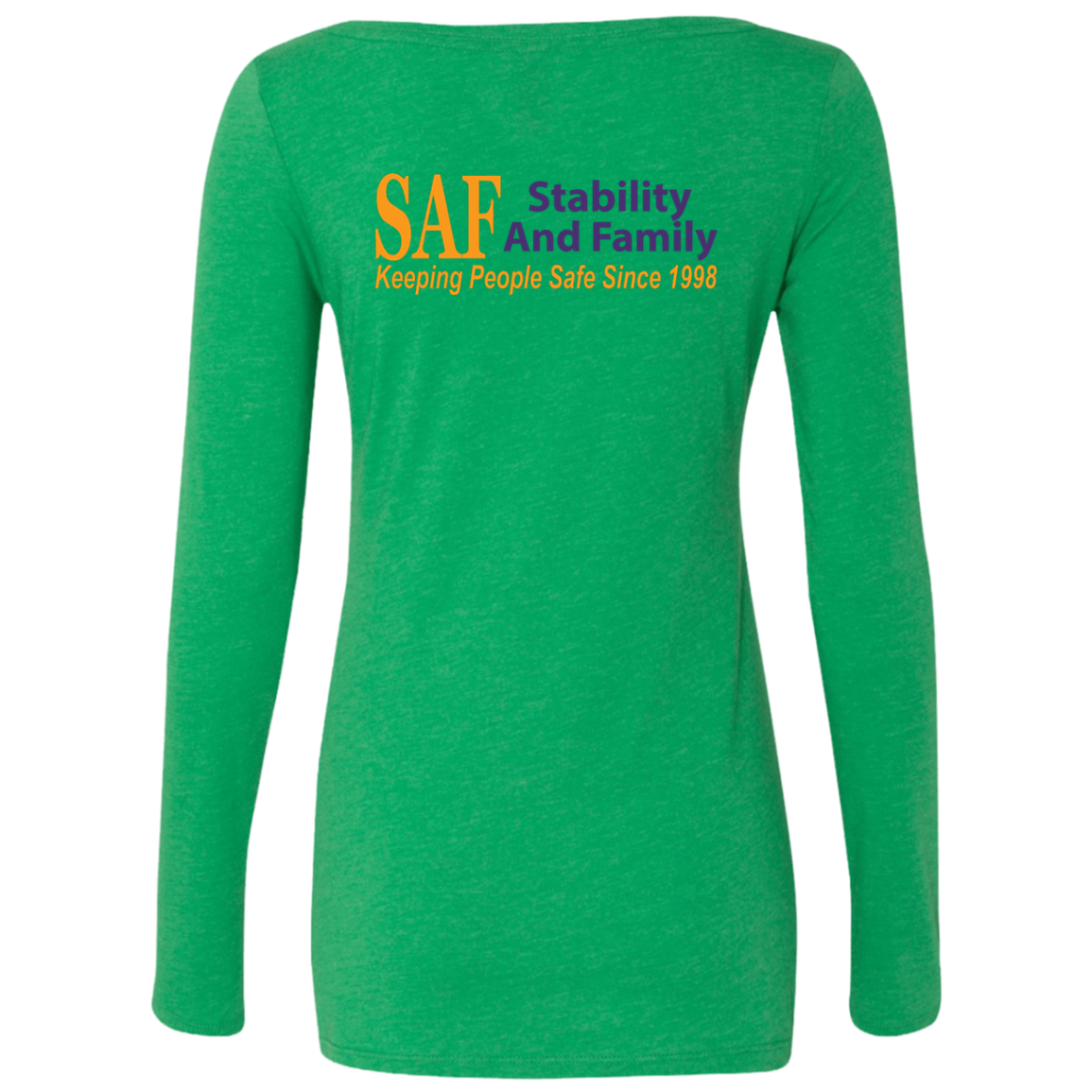 SAF - Ladies' Triblend LS Scoop