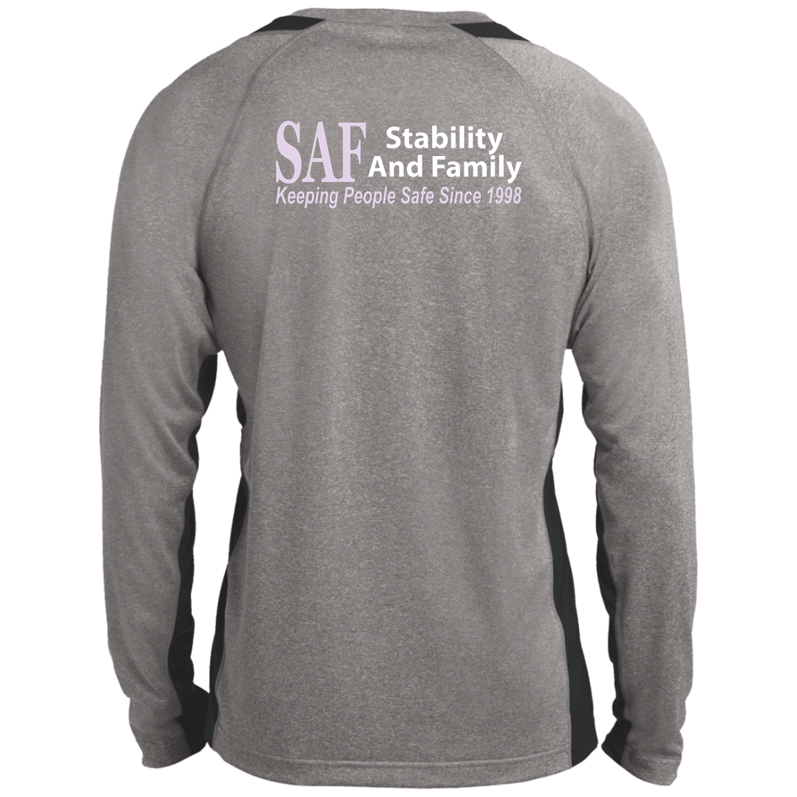 SAF - Long Sleeve Heather Colorblock Performance Tee