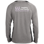 SAF - Long Sleeve Heather Colorblock Performance Tee