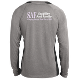 SAF - Long Sleeve Heather Colorblock Performance Tee