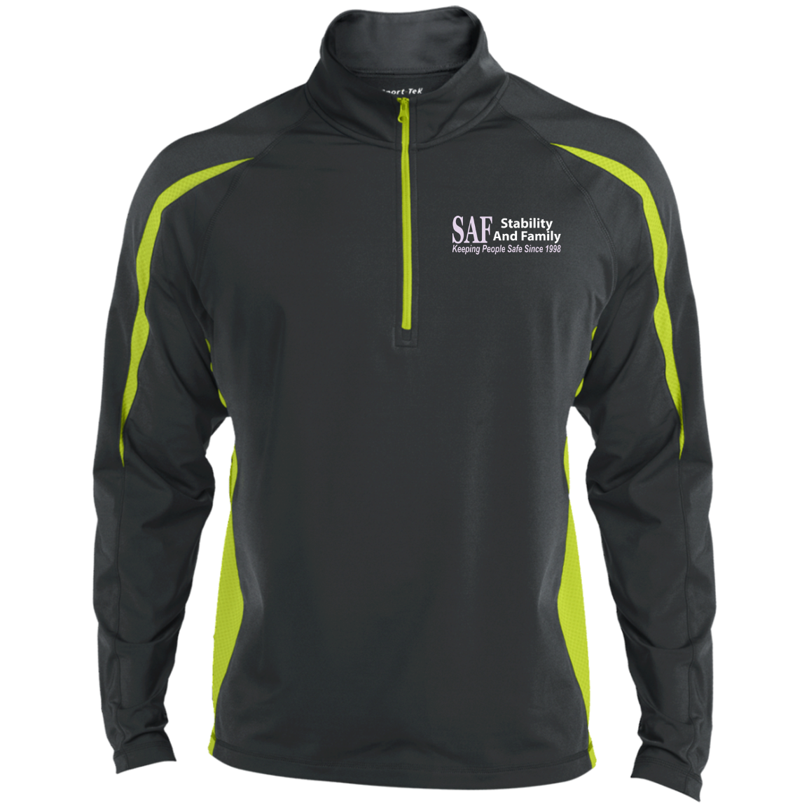 SAF - Men's Sport Wicking Colorblock 1/2 Zip