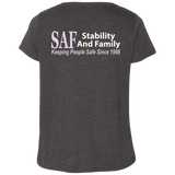 SAF - Ladies' Curvy V-Neck T-Shirt