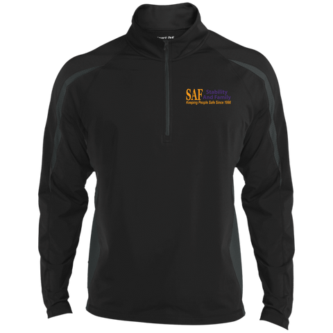 SAF - Men's Sport Wicking Colorblock 1/2 Zip