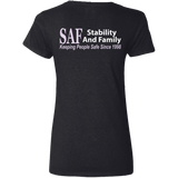 SAF - Ladies' 5.3 oz. V-Neck T-Shirt