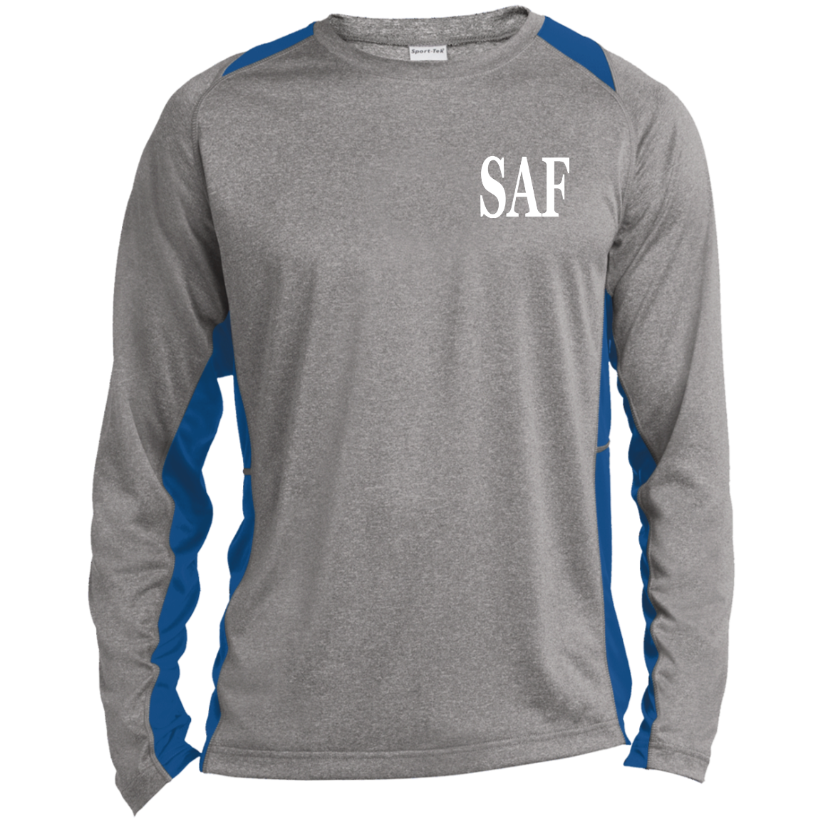 SAF - Long Sleeve Heather Colorblock Performance Tee