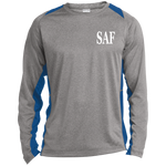 SAF - Long Sleeve Heather Colorblock Performance Tee