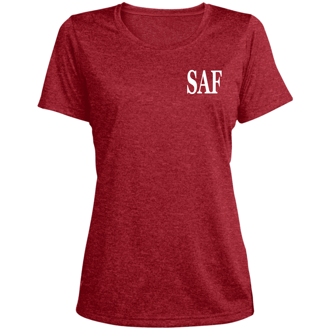 SAF - Ladies' Heather Scoop Neck Performance Tee