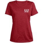 SAF - Ladies' Heather Scoop Neck Performance Tee