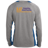 SAF - Long Sleeve Heather Colorblock Performance Tee