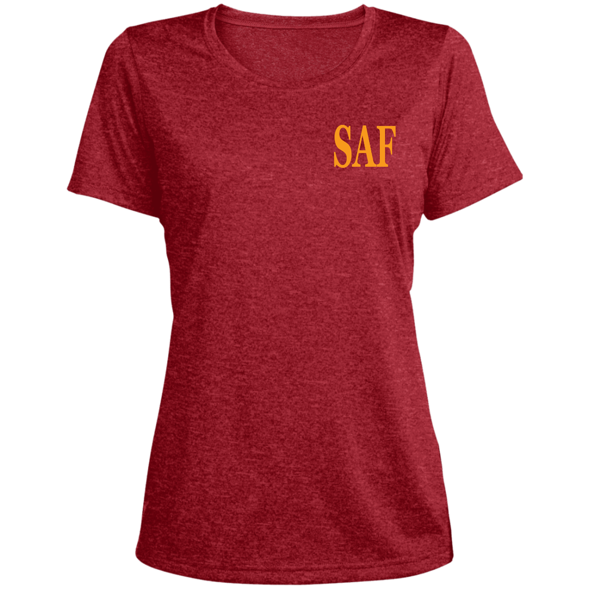SAF - Ladies' Heather Scoop Neck Performance Tee