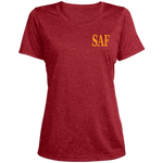 SAF - Ladies' Heather Scoop Neck Performance Tee