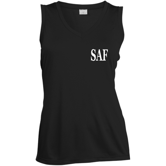 SAF - Ladies' Sleeveless V-Neck Performance Tee
