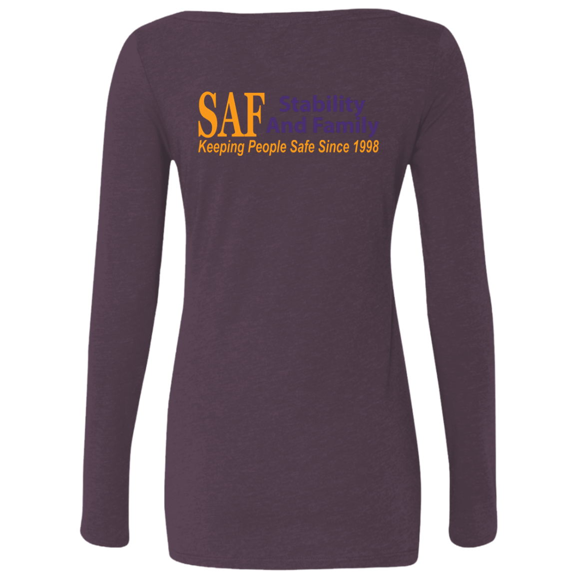 SAF - Ladies' Triblend LS Scoop