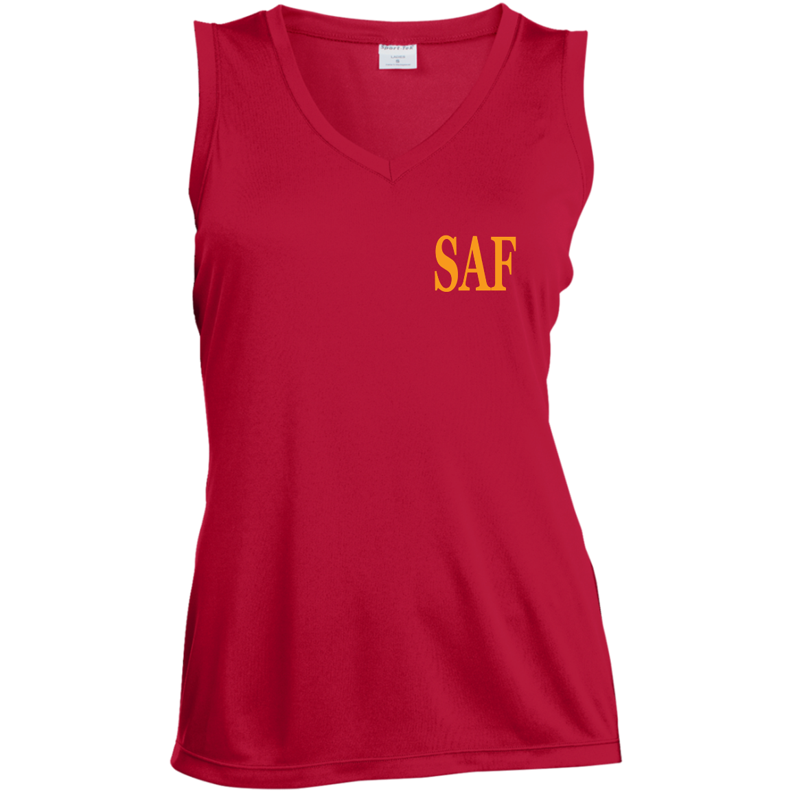 SAF - Ladies' Sleeveless V-Neck Performance Tee