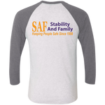 SAF - Tri-Blend 3/4 Sleeve Raglan T-Shirt