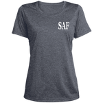 SAF - Ladies' Heather Scoop Neck Performance Tee