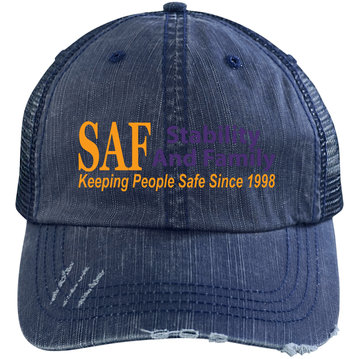 SAF - Distressed Unstructured Trucker Cap
