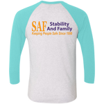 SAF - Tri-Blend 3/4 Sleeve Raglan T-Shirt