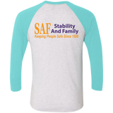 SAF - Tri-Blend 3/4 Sleeve Raglan T-Shirt