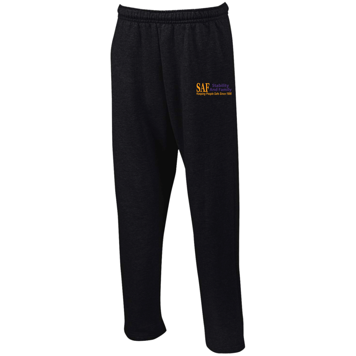 SAF - Unisex Open Bottom Sweatpants with Pockets