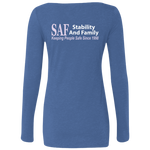 SAF - Ladies' Triblend LS Scoop