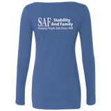 SAF - Ladies' Triblend LS Scoop