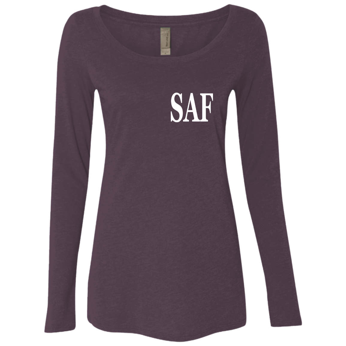 SAF - Ladies' Triblend LS Scoop
