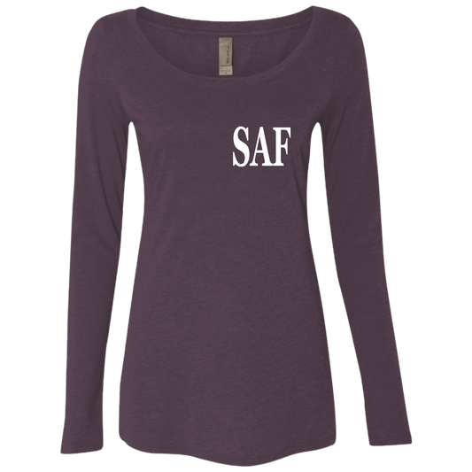 SAF - Ladies' Triblend LS Scoop