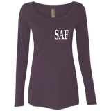 SAF - Ladies' Triblend LS Scoop