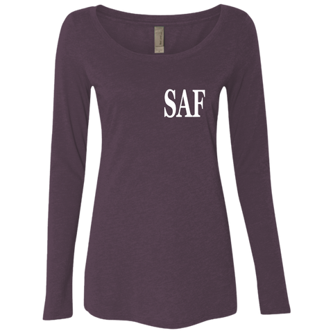 SAF - Ladies' Triblend LS Scoop