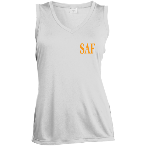SAF - Ladies' Sleeveless V-Neck Performance Tee