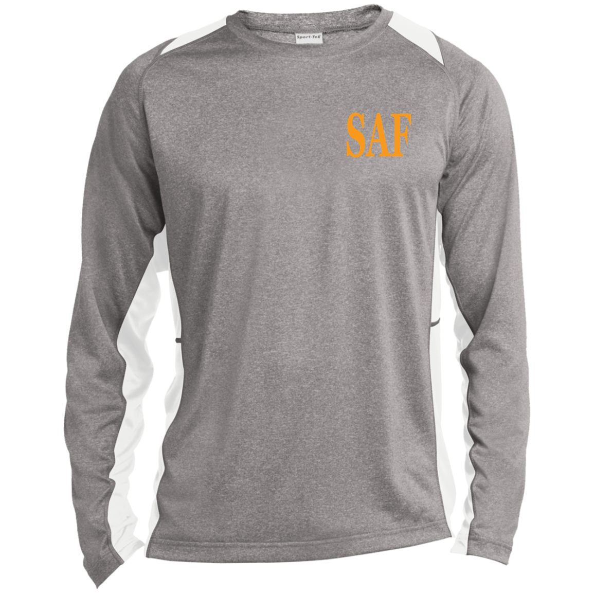 SAF - Long Sleeve Heather Colorblock Performance Tee
