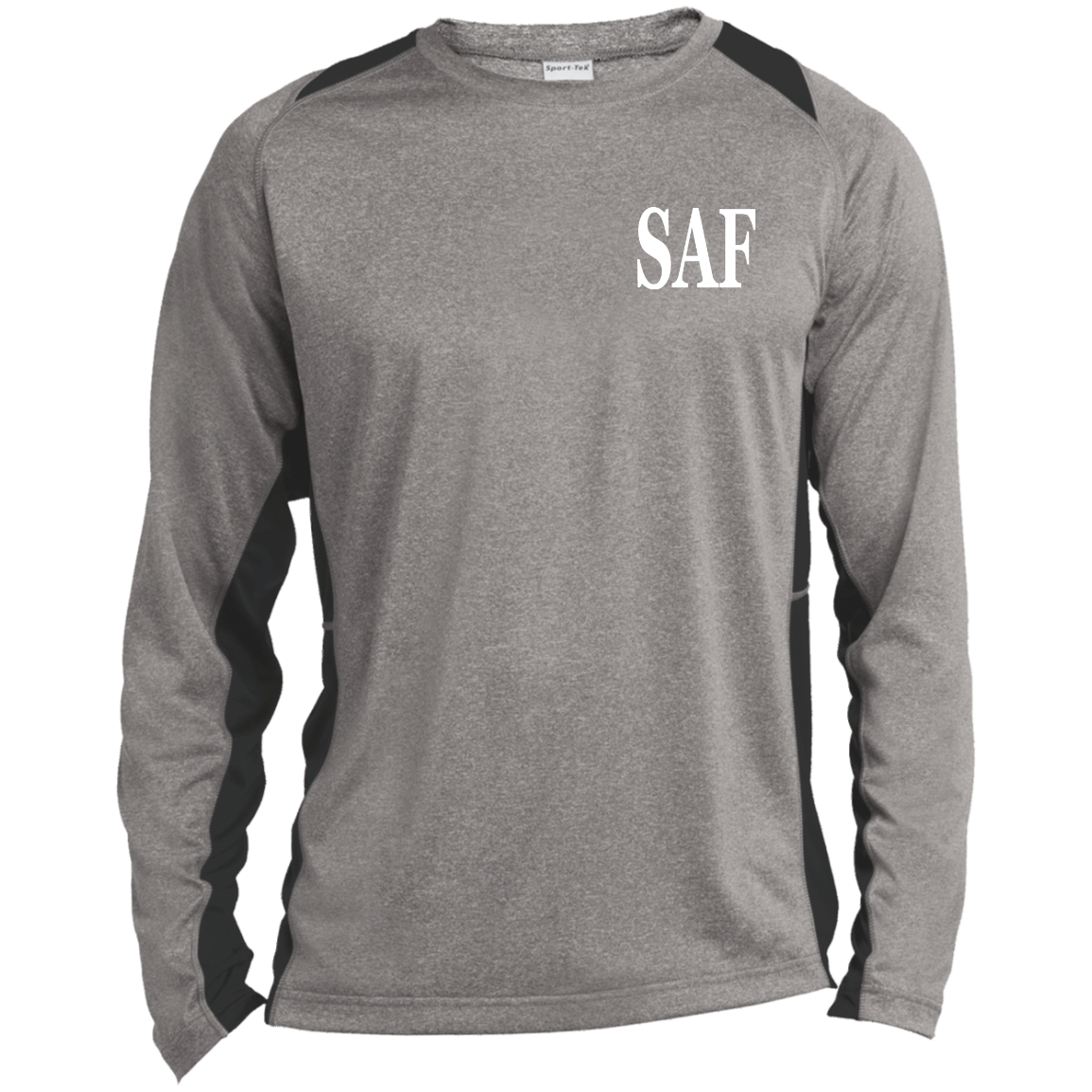 SAF - Long Sleeve Heather Colorblock Performance Tee