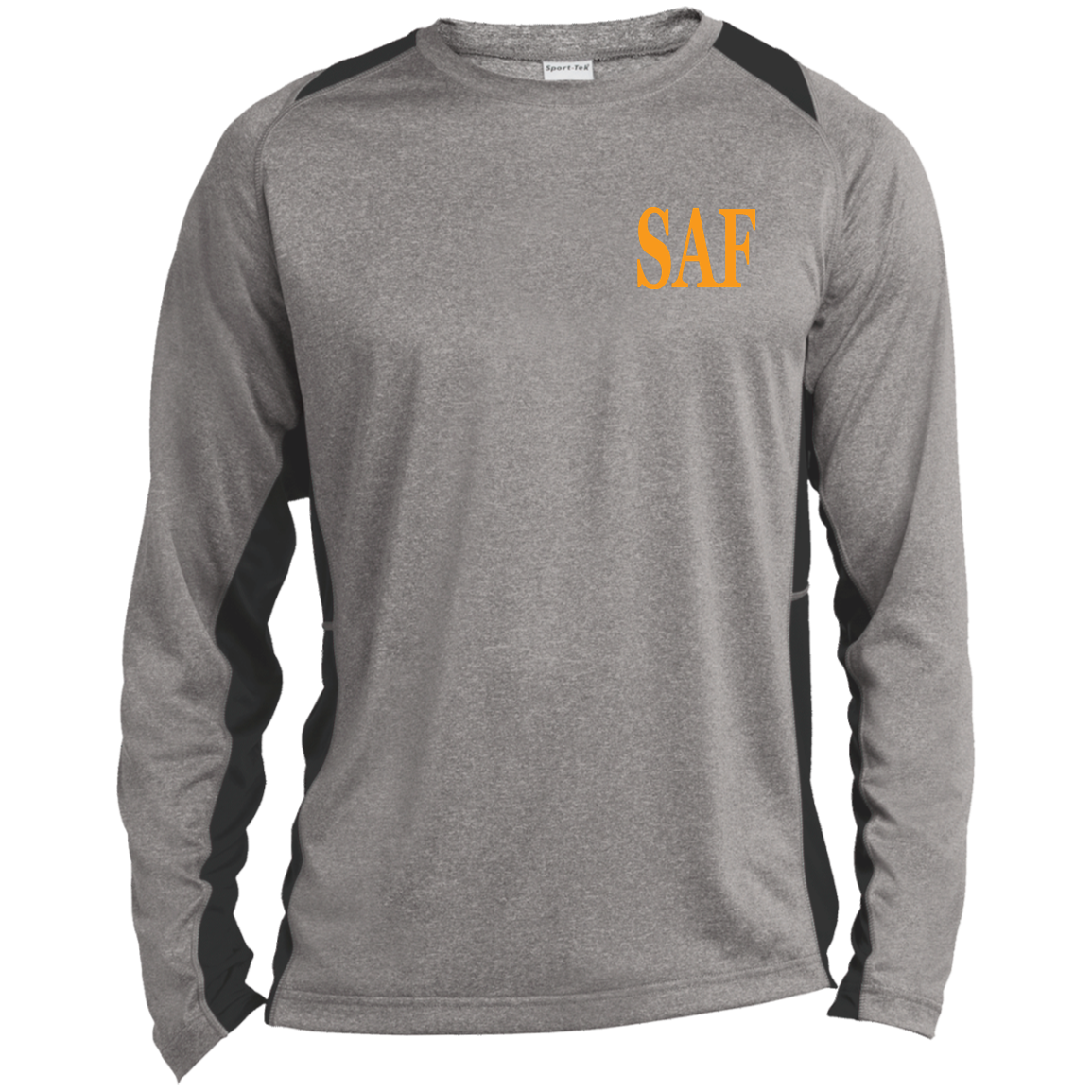 SAF - Long Sleeve Heather Colorblock Performance Tee