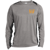 SAF - Long Sleeve Heather Colorblock Performance Tee