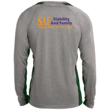 SAF - Long Sleeve Heather Colorblock Performance Tee