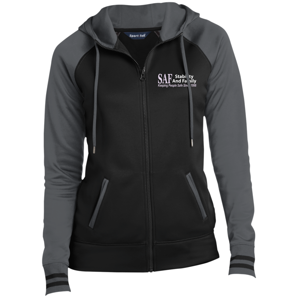 SAF - Ladies' Moisture Wick Full-Zip Hooded Jacket