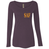 SAF - Ladies' Triblend LS Scoop