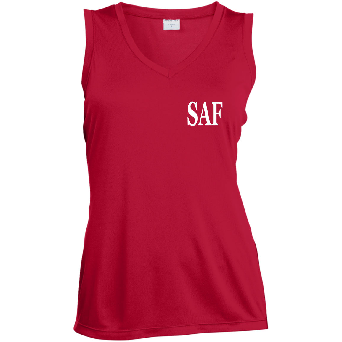 SAF - Ladies' Sleeveless V-Neck Performance Tee