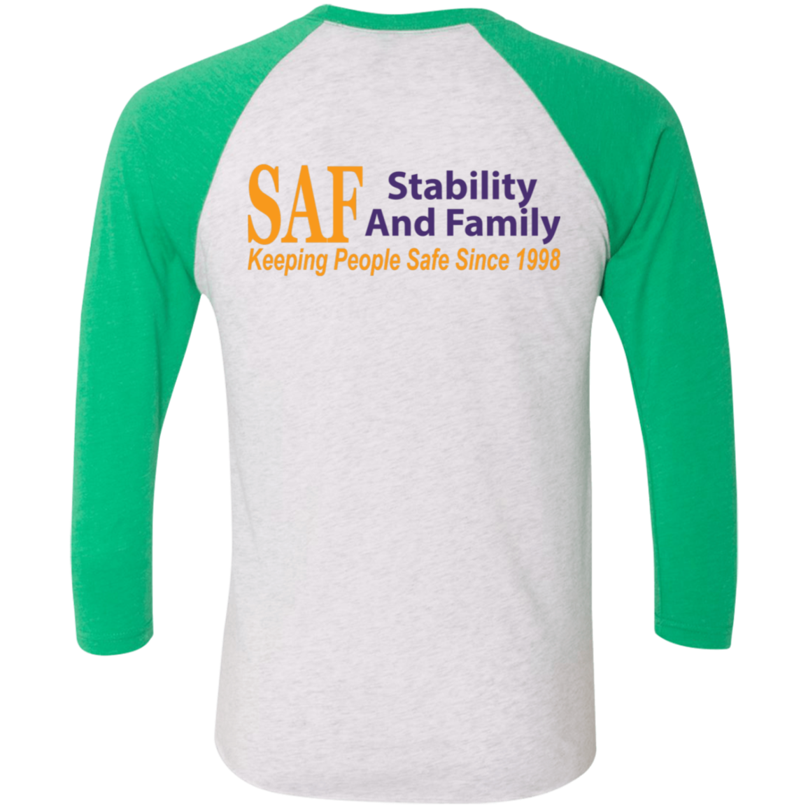 SAF - Tri-Blend 3/4 Sleeve Raglan T-Shirt