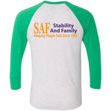 SAF - Tri-Blend 3/4 Sleeve Raglan T-Shirt
