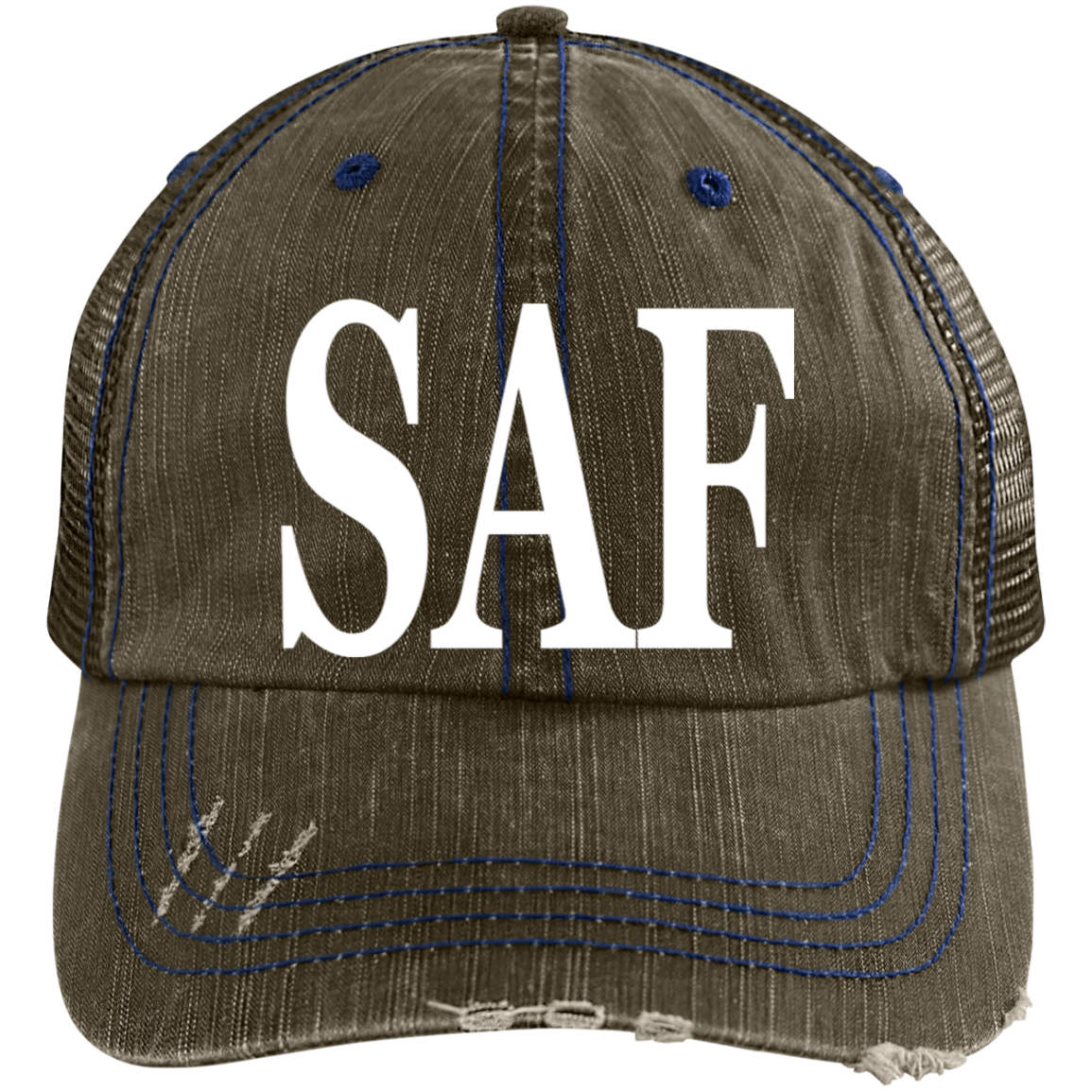 SAF - Distressed Unstructured Trucker Cap