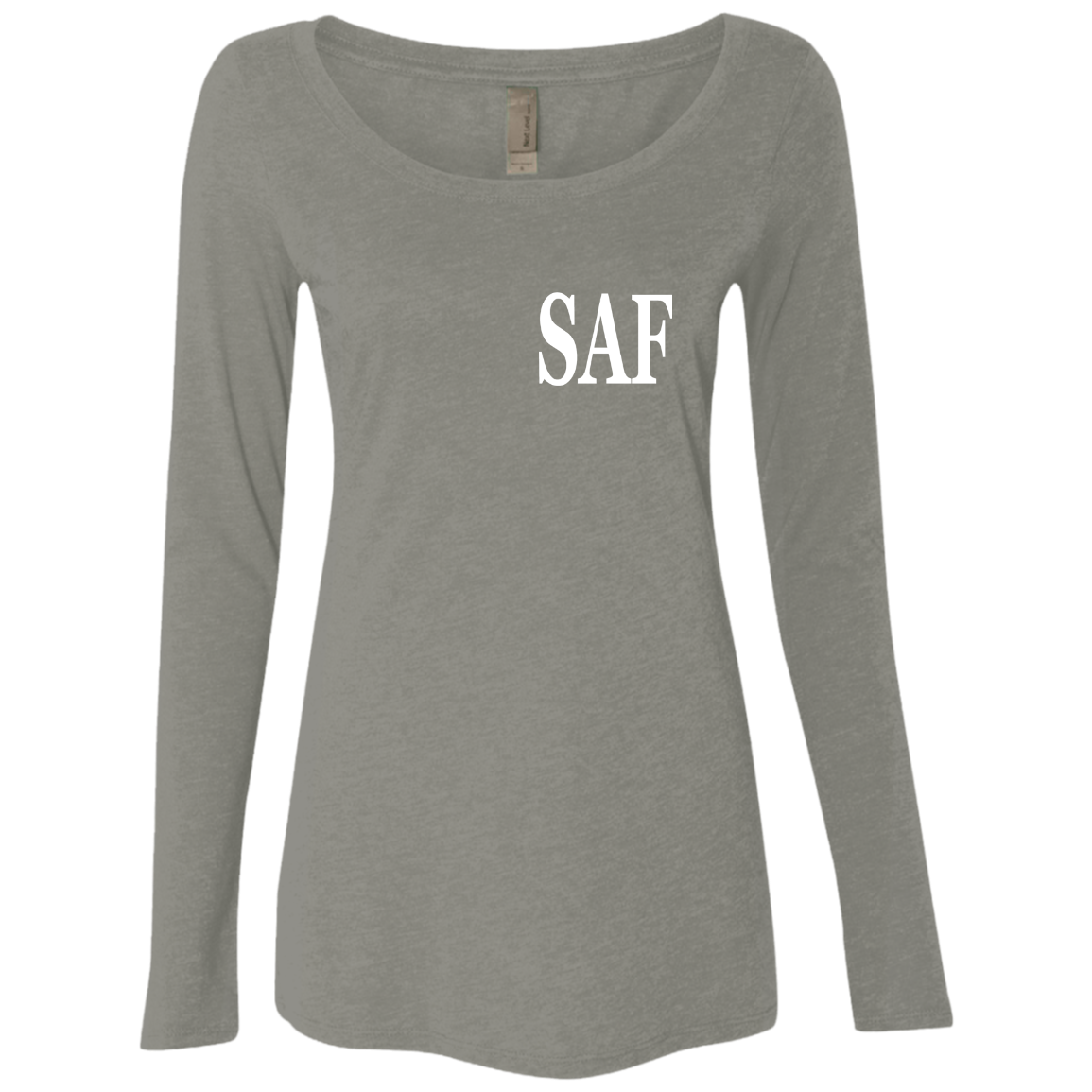 SAF - Ladies' Triblend LS Scoop