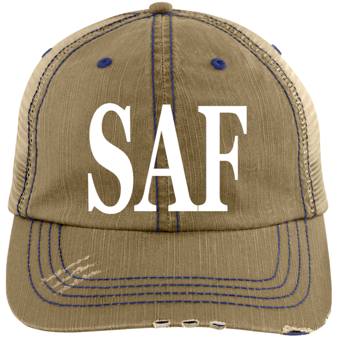 SAF - Distressed Unstructured Trucker Cap