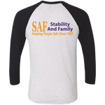 SAF - Tri-Blend 3/4 Sleeve Raglan T-Shirt